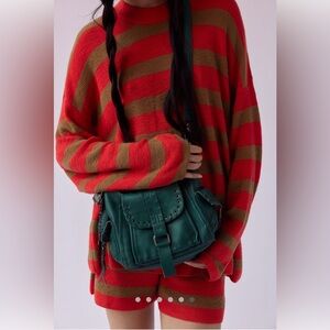 Free People Malibu Surf Sweater Set (Red & Brown)